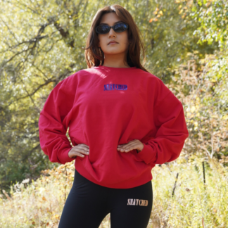 Red oversized heavy blend crewneck